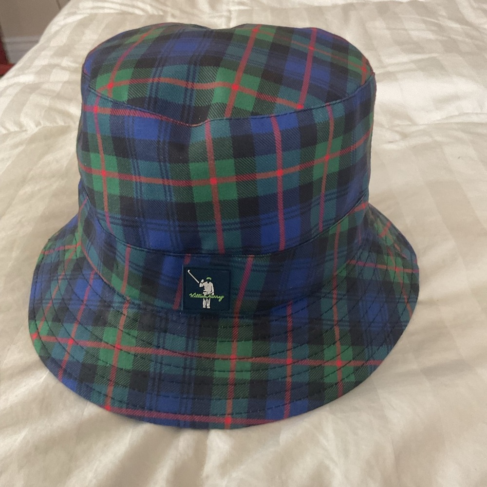 Plaid Bucket Hat with Logo